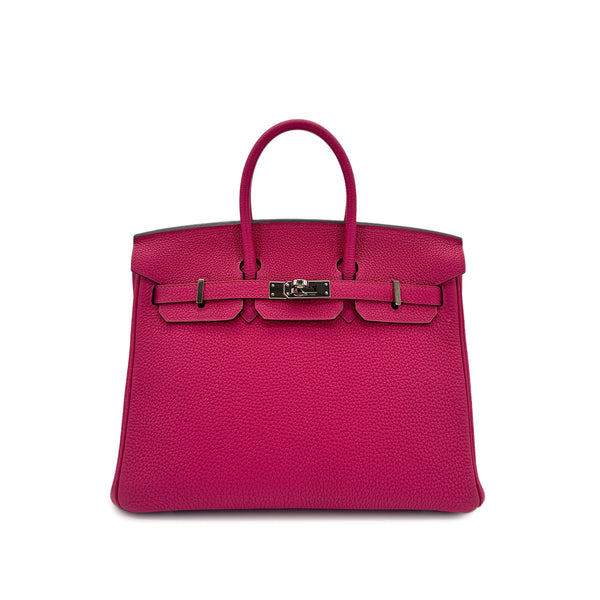 HERMES BIRKIN 25 ROSE MEXICOE TOGO HAND BAG Y SHW 90264784 - PURPOSE