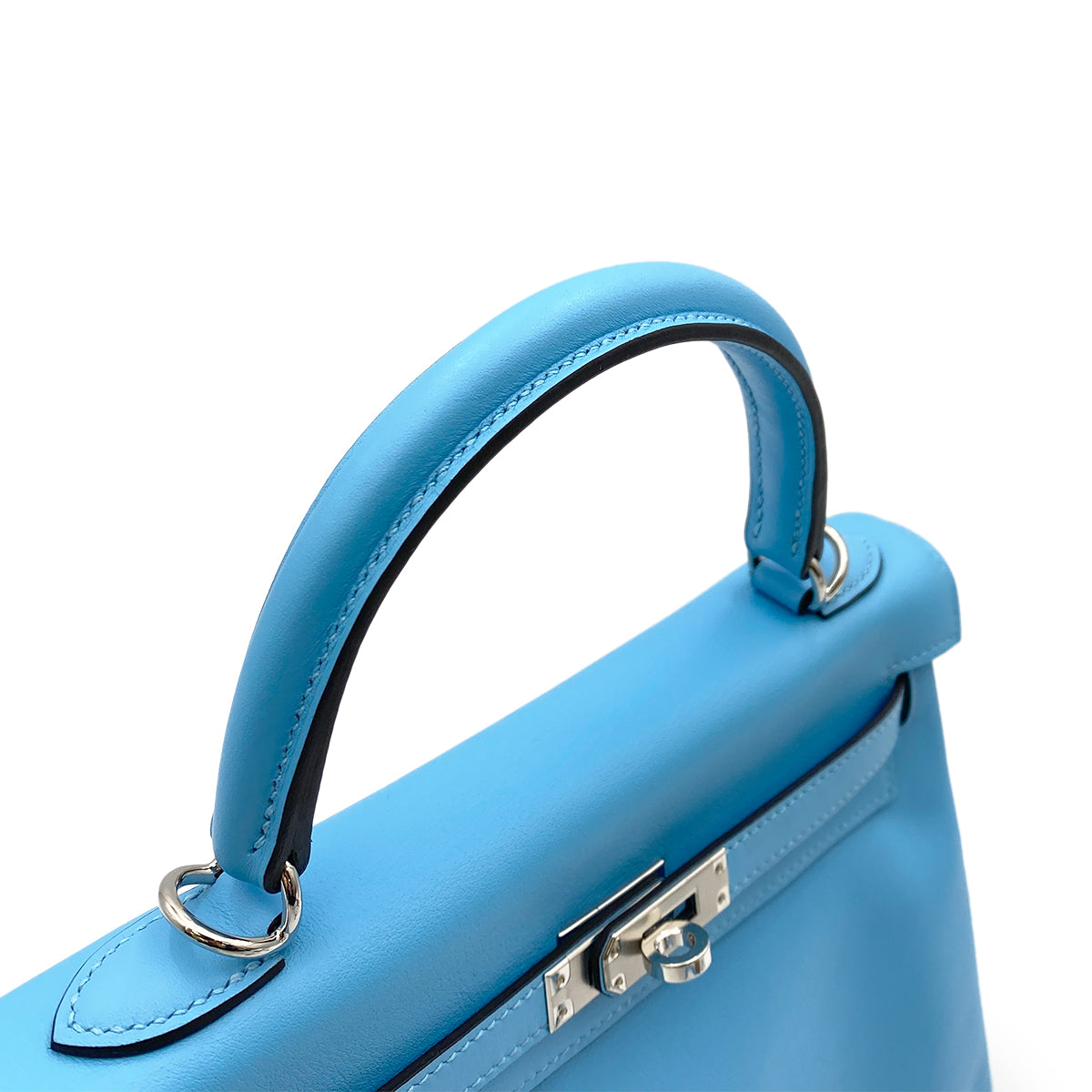 HERMES KELLY 25 RETOURNE CELESTE SWIFT HAND SHOULDER BAG W SHW 90264803