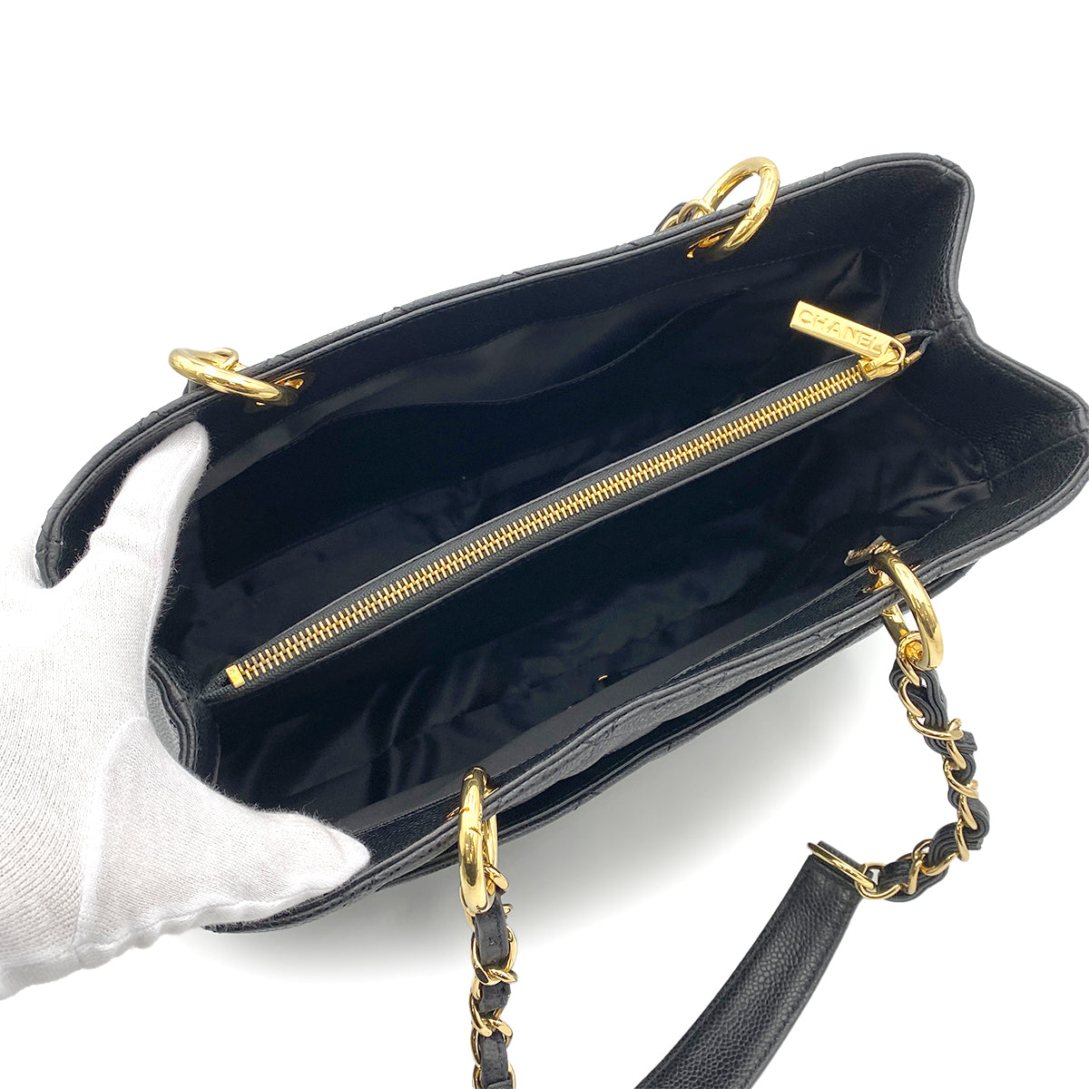 CHANEL GST TOTE BAG BLACK CAVIAR SKIN 90264805