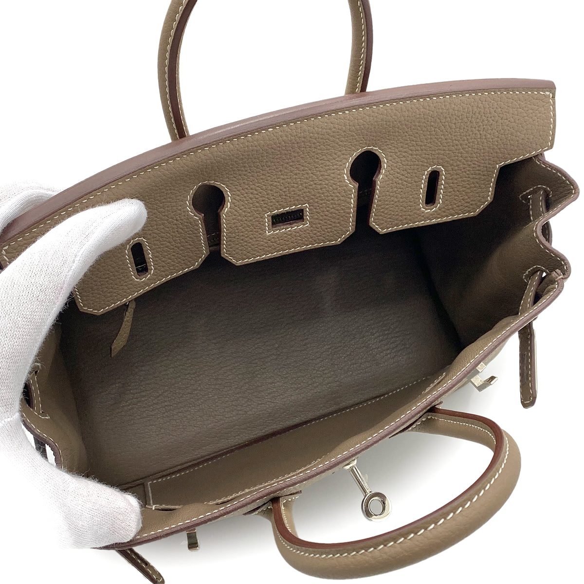 HERMES BIRKIN 25 ETOUPE TOGO HAND BAG Y SHW 90265295