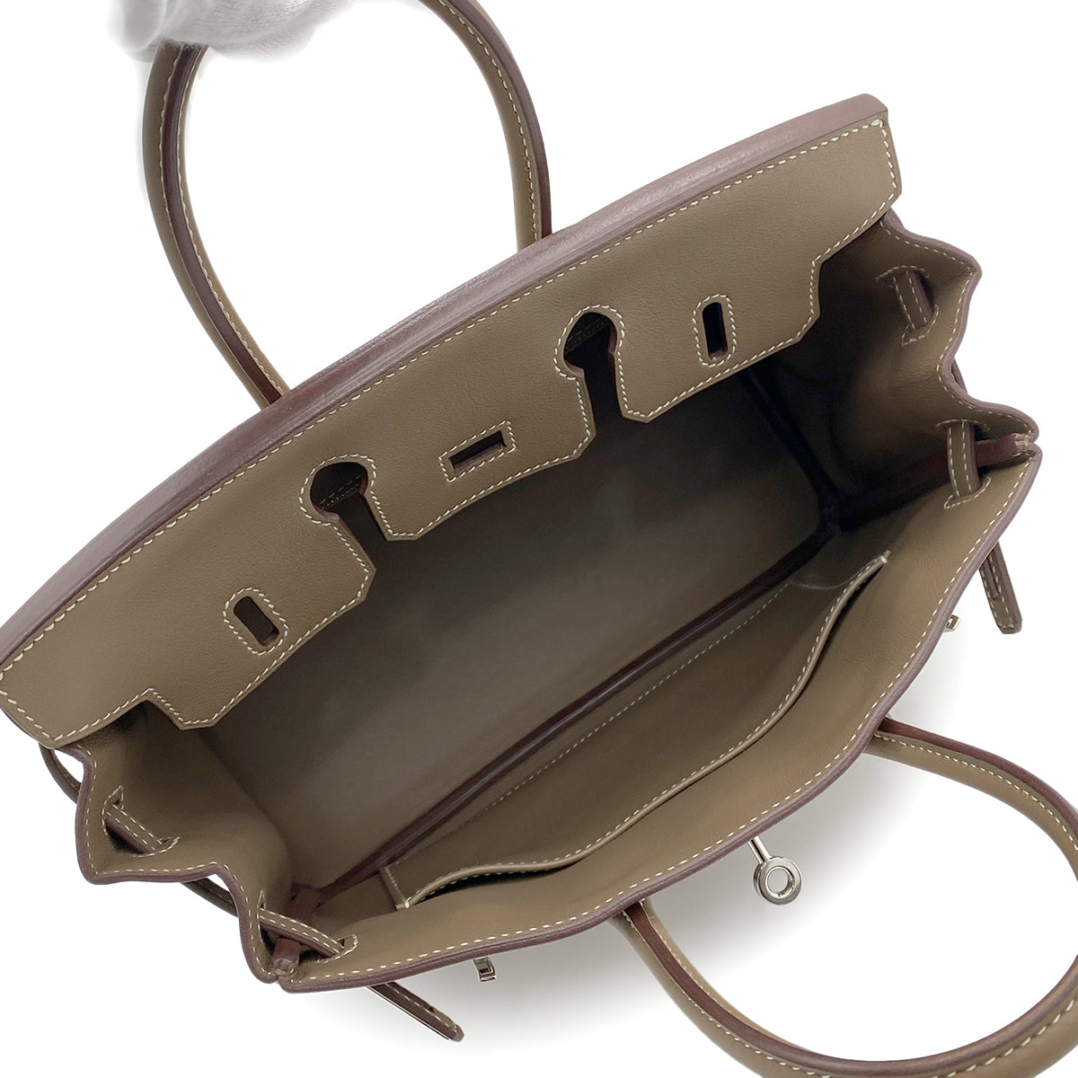 HERMES BIRKIN 25 ETOUPE SWIFT HAND BAG X SHW 90265296