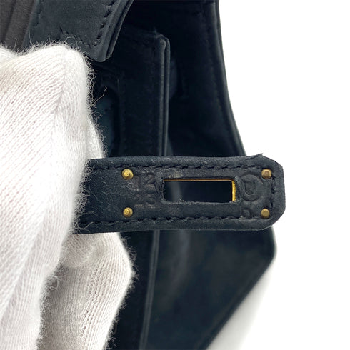 HERMES MINI KELLY 20 BLACK DEBRIS SATIN PLEATS HAND SHOULDER BAG 〇U GHW 90265308 - PURPOSE