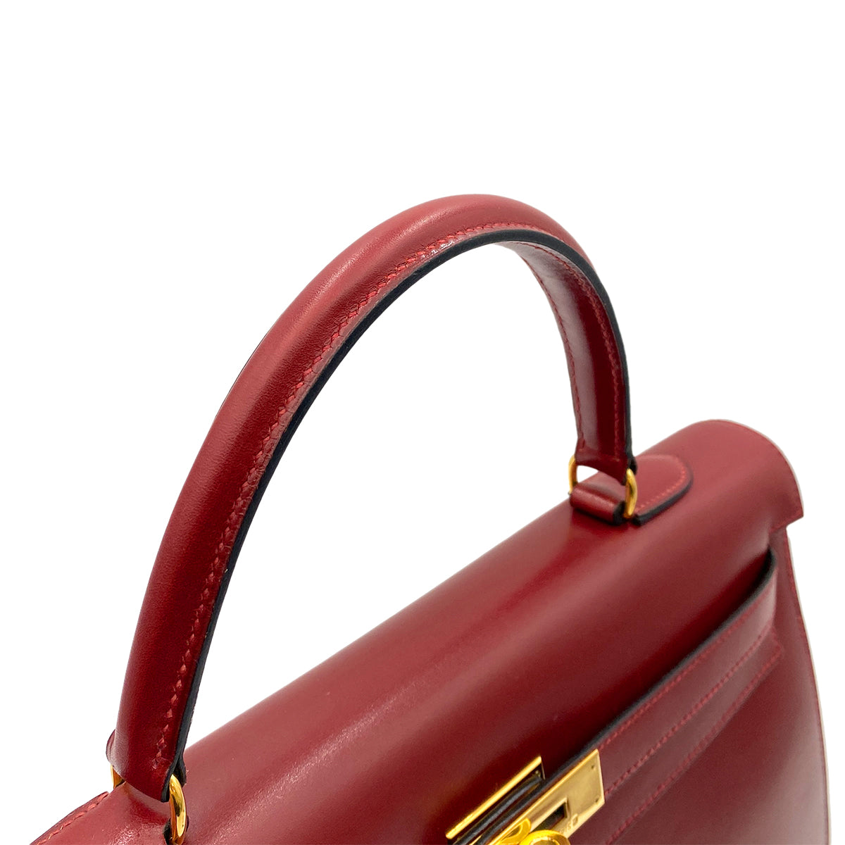 HERMES KELLY 35 SELLIER ROUGE H BOXCALF HAND SHOULDER BAG 〇Z GHW 90265315