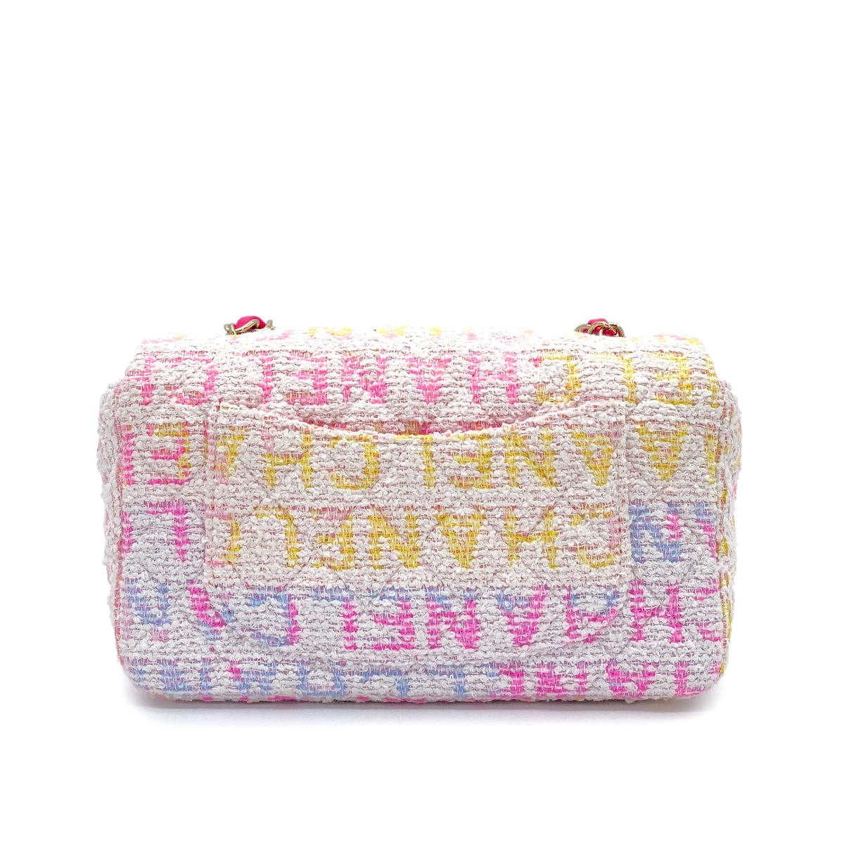 CHANEL CHAIN SHOULDER BAG MULTICOLOR TWEED 90265319