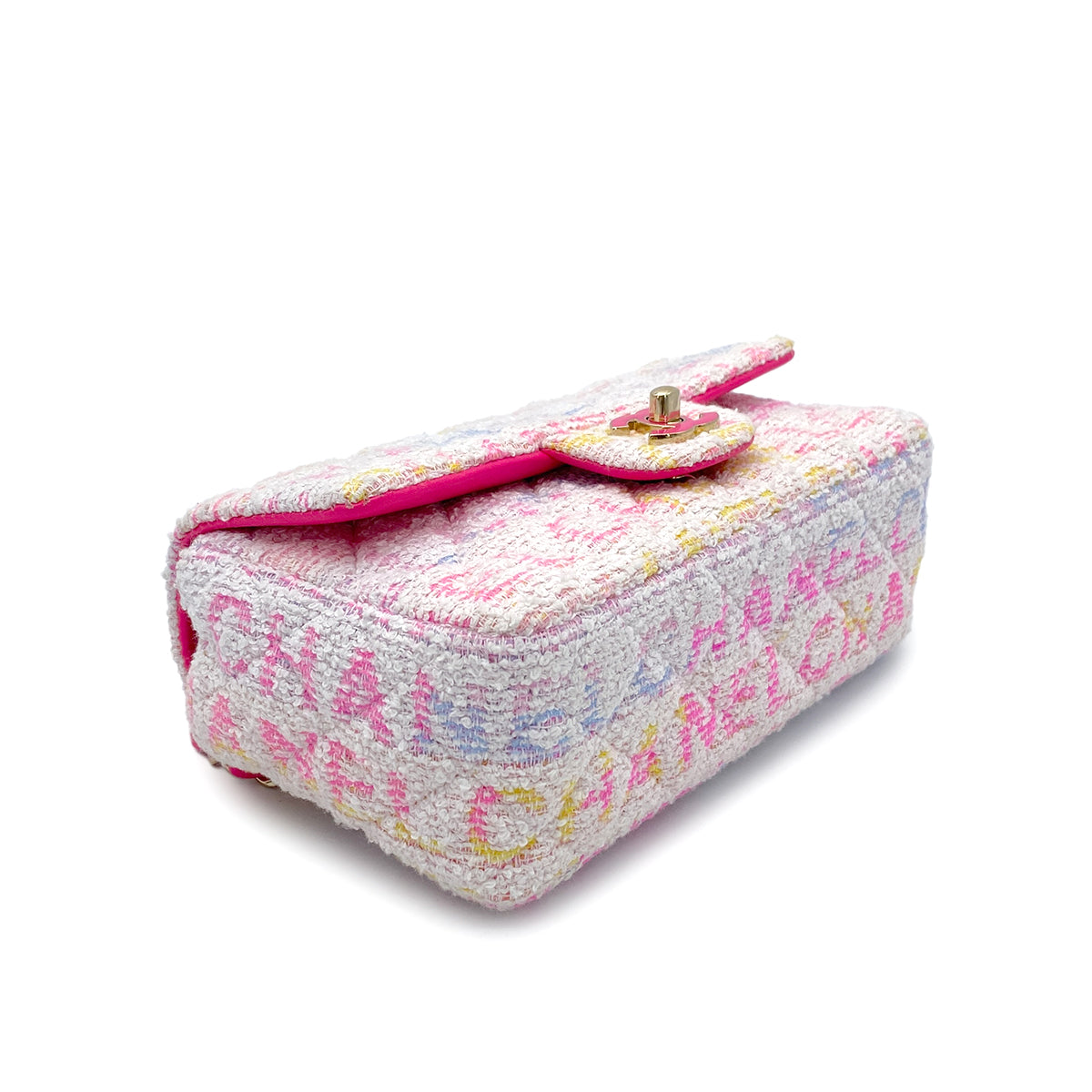 CHANEL CHAIN SHOULDER BAG MULTICOLOR TWEED 90265319