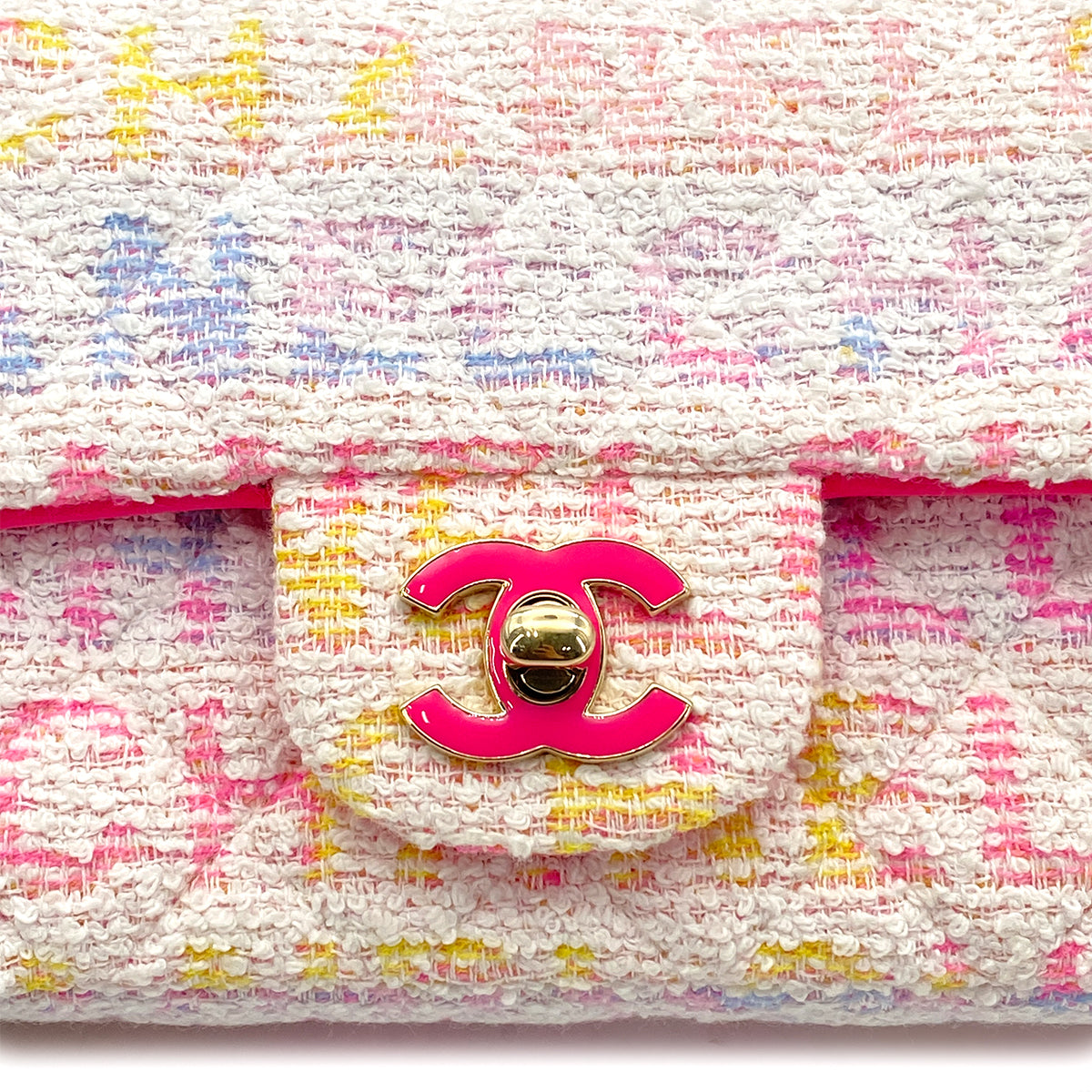 CHANEL CHAIN SHOULDER BAG MULTICOLOR TWEED 90265319