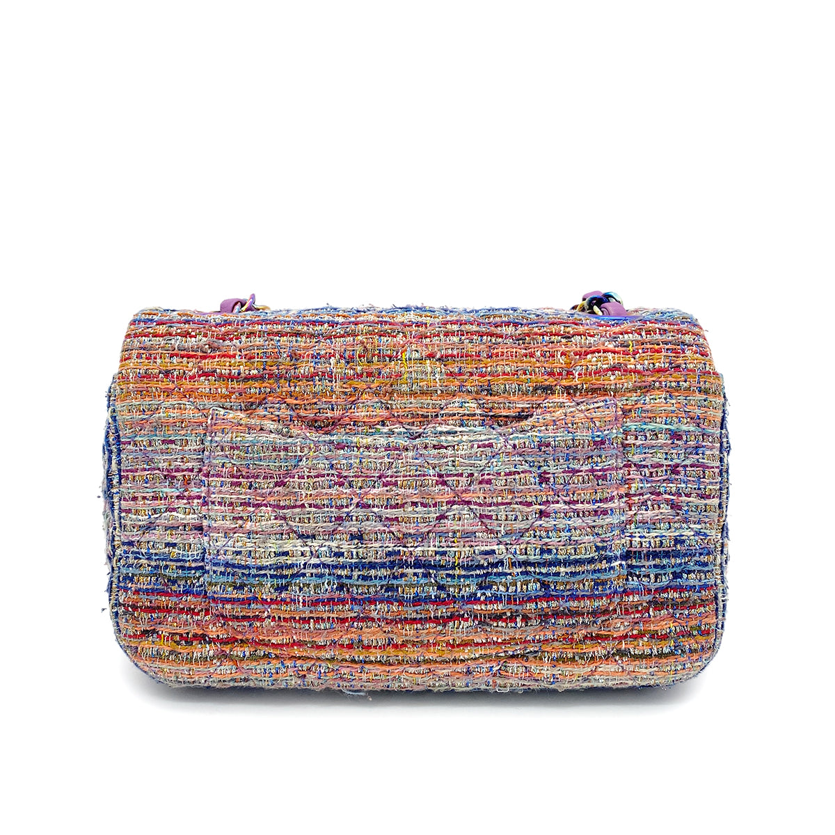 CHANEL MATELASSE CHAIN SHOULDER BAG MULTICOLOR TWEED 90265323