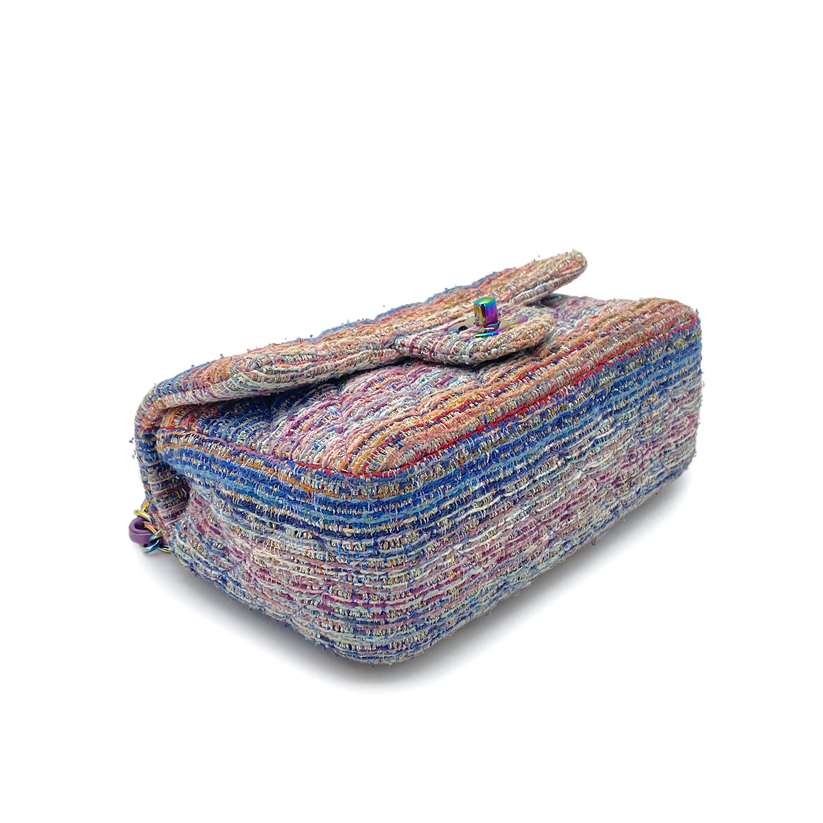 CHANEL MATELASSE CHAIN SHOULDER BAG MULTICOLOR TWEED 90265323