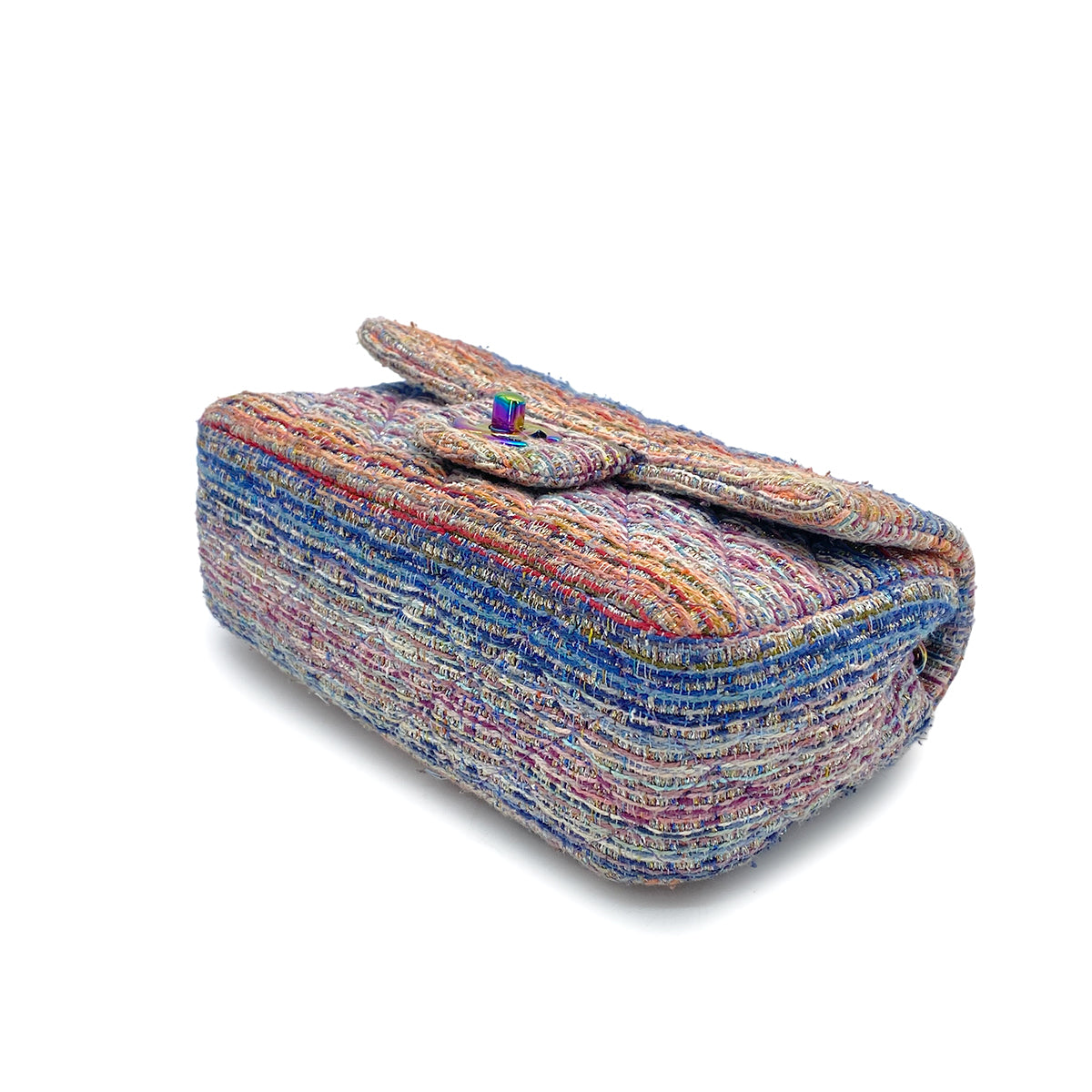 CHANEL MATELASSE CHAIN SHOULDER BAG MULTICOLOR TWEED 90265323