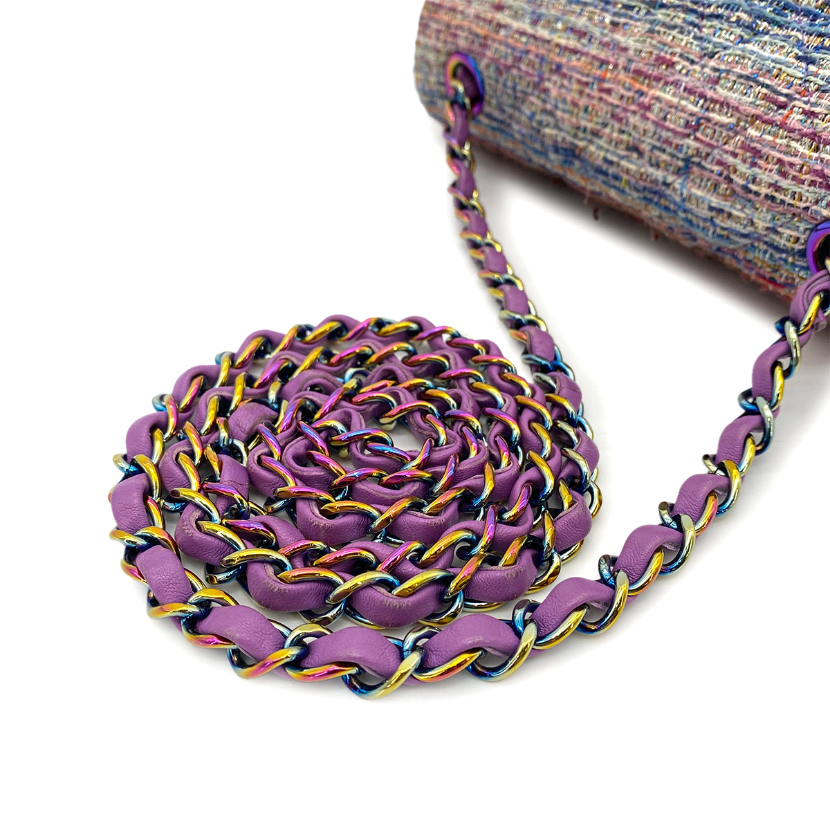 CHANEL MATELASSE CHAIN SHOULDER BAG MULTICOLOR TWEED 90265323