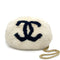 CHANEL VINTAGE COCOMARK ARM WARMER CHAIN SHOULDER BAG WHITE FUR 90265326