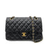 CHANEL VINTAGE CLASSIC FLAP MEDIUM CHAIN SHOULDER BAG BLACK LAMB SKIN 90265327 - PURPOSE