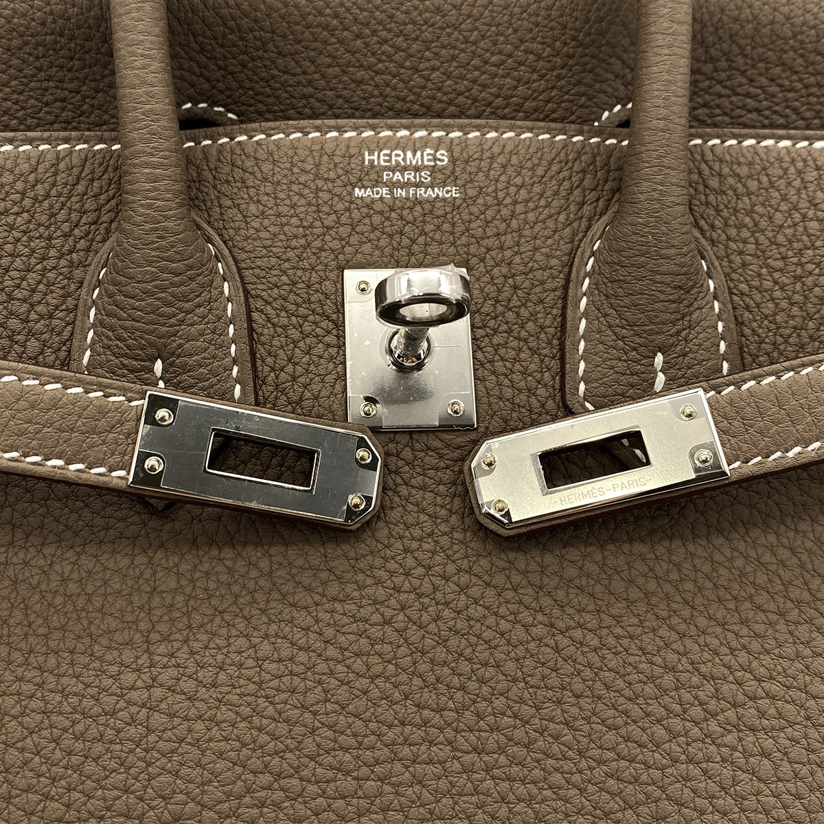 HERMES BIRKIN 25 ETOUPE TOGO HAND BAG W SHW 90265328