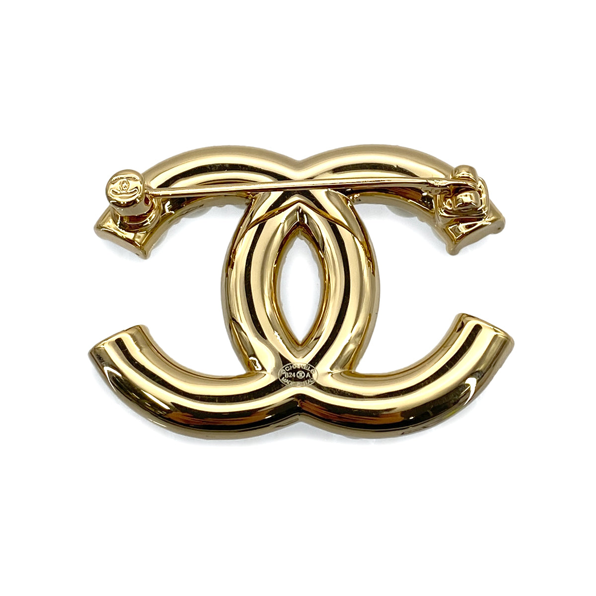 CHANEL COCOMARK BROOCH RHINESTONE FAUX PEARL ACCESSORY B24A 90265338