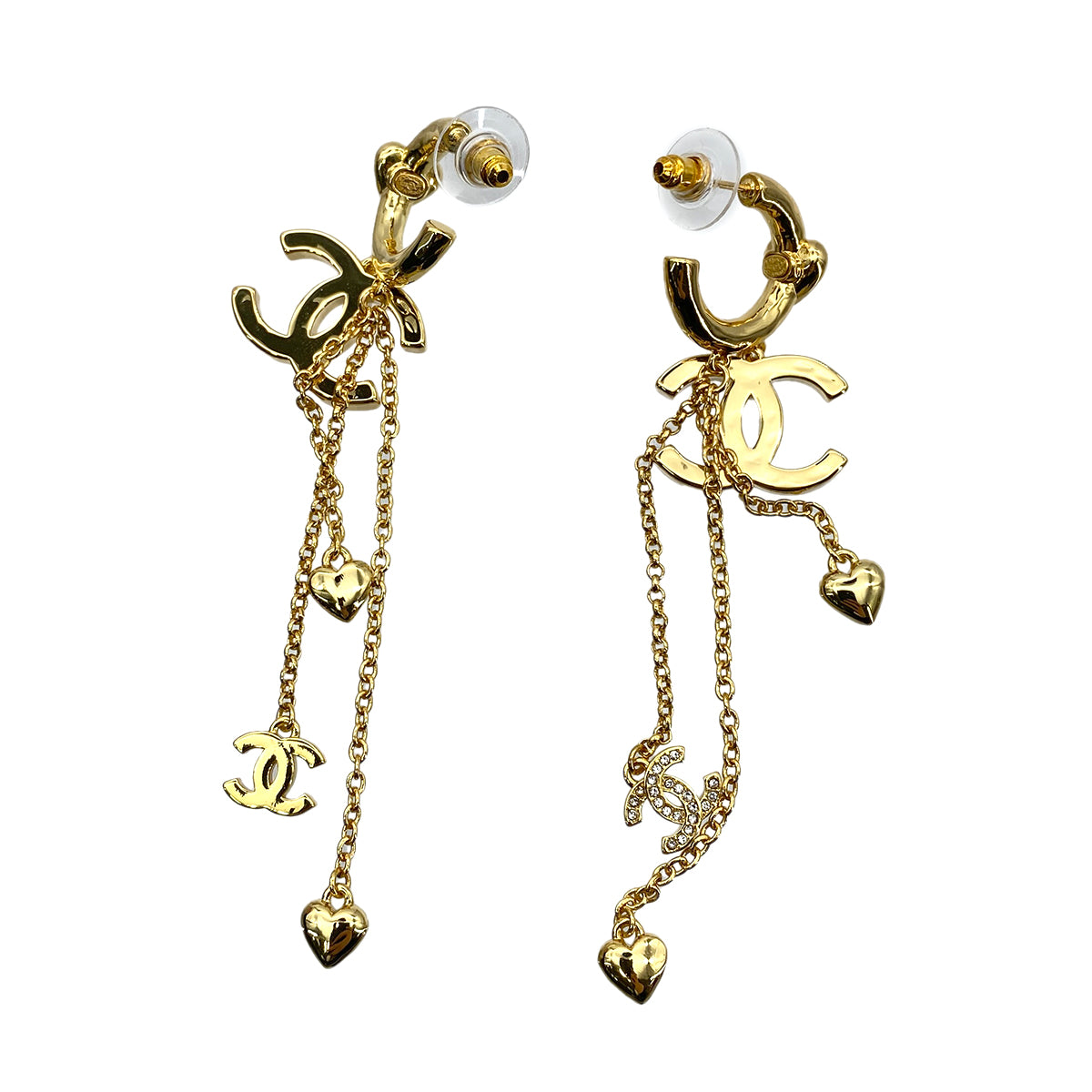 CHANEL EARRINGS COCOMARK RHINESTONE ACCESSORY B23C 90265340