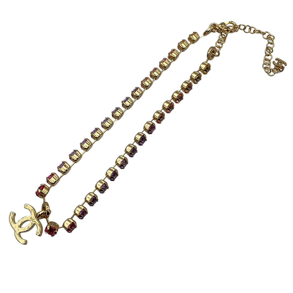 CHANEL NECKLACE COCOMARK COLOR RHINESTONE ACCESSORY A24C 90265343