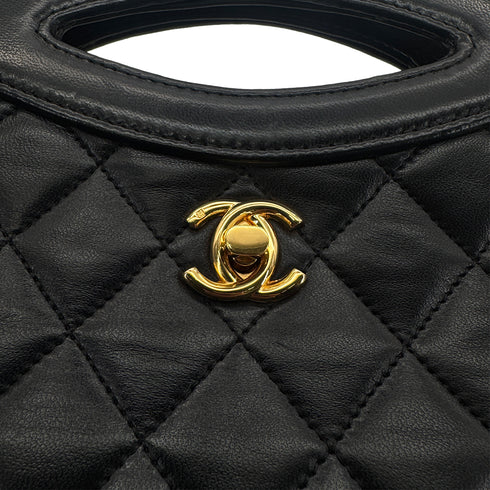 CHANEL VINTAGE 2WAY HAND CHAIN SHOULDER BAG BLACK LAMB SKIN 90265415 - PURPOSE