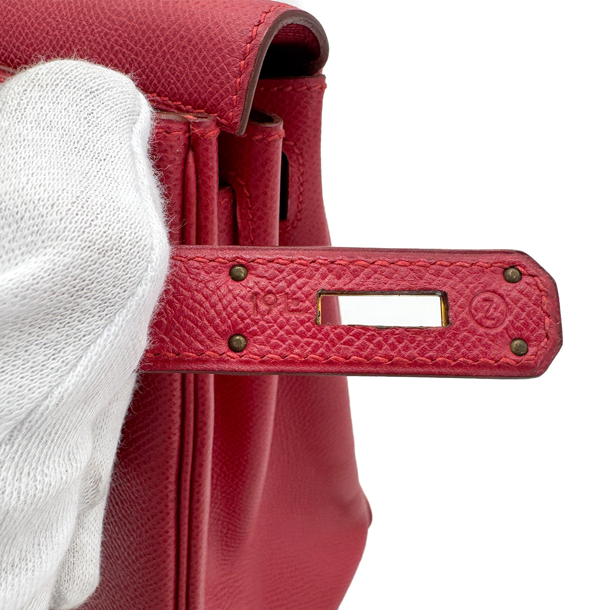 HERMES KELLY 28 RETOURNE ROUGE VIF COUCHEVEL HAND SHOULDER BAG 〇Z GHW 90265592