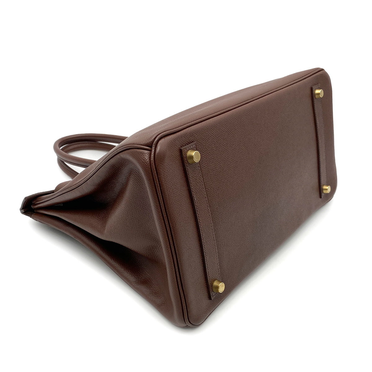 HERMES BIRKIN 35 BROWN COURCHEVEL HAND BAG □A GHW 90265600