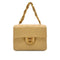 CHANEL VINTAGE MINI SQUARE 17 CHAIN HAND BAG BEIGE LAMB SKIN 90265880 - PURPOSE