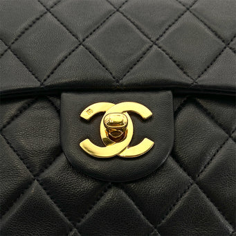 CHANEL VINTAGE MINI SQUARE 17 CHAIN SHOULDER BAG BLACK LAMB SKIN 90265883 - PURPOSE
