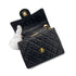 CHANEL VINTAGE MINI SQUARE 17 CHAIN SHOULDER BAG BLACK LAMB SKIN 90265883 - PURPOSE
