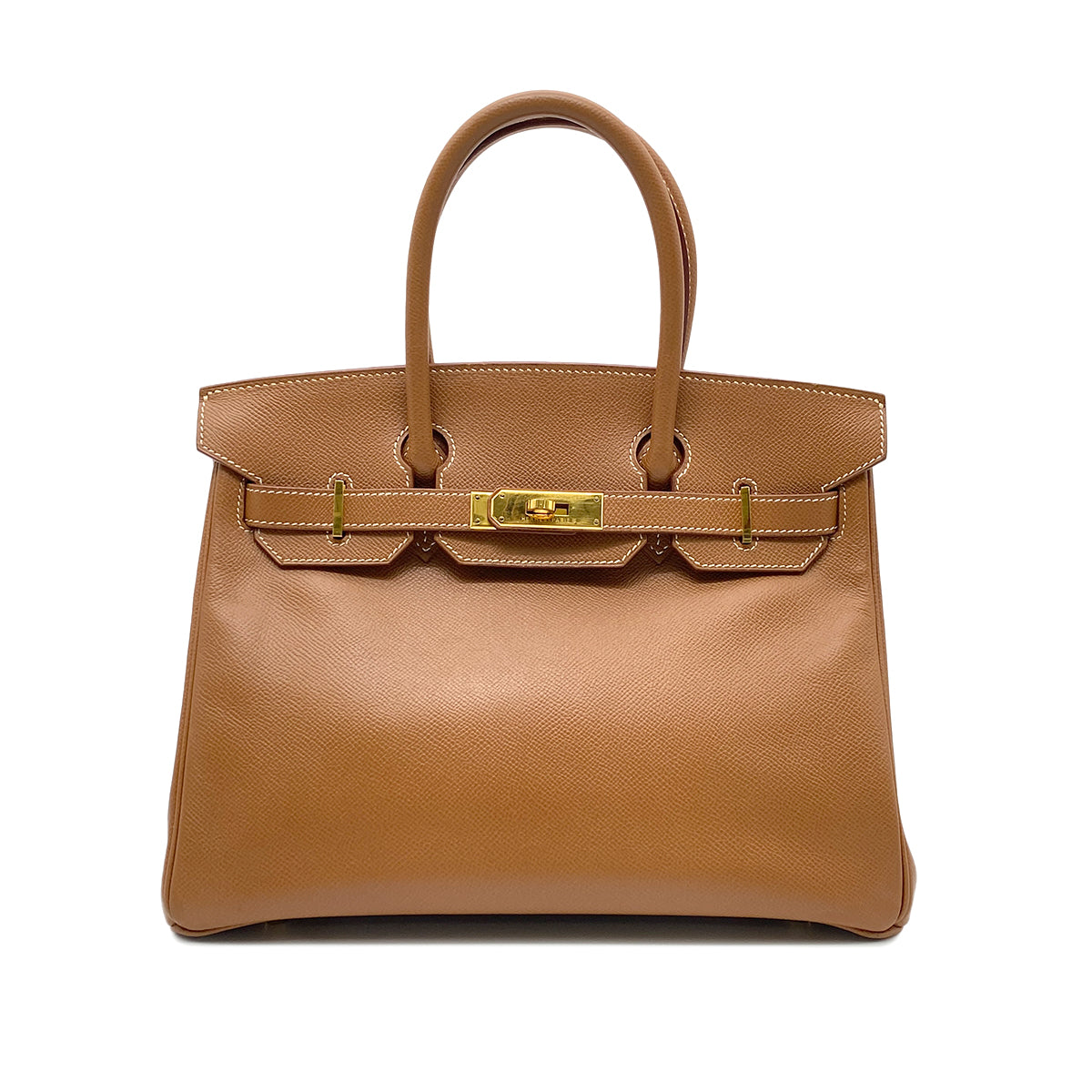 HERMES BIRKIN 30 GOLD COUCHEVEL HAND BAG □A GHW 90265893