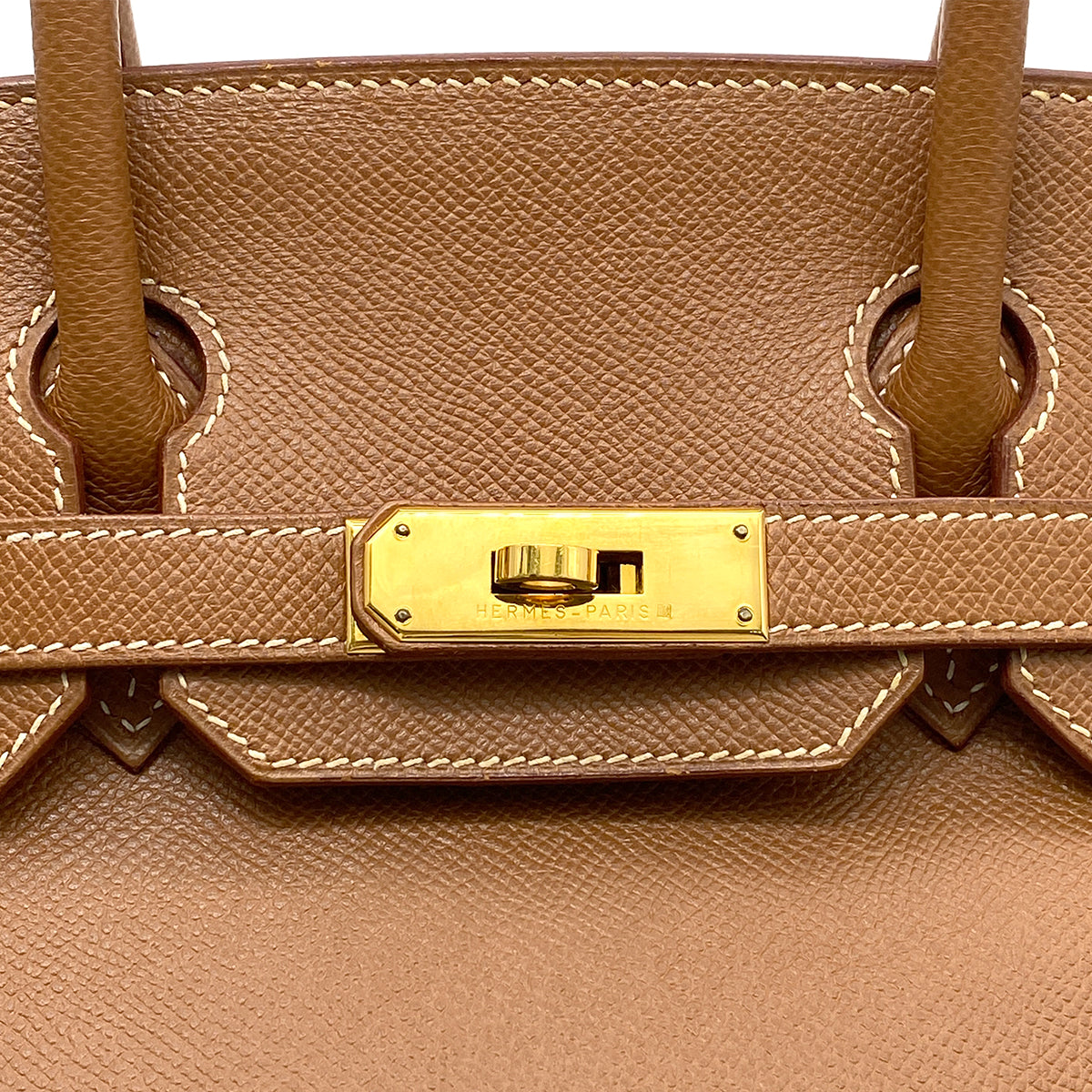 HERMES BIRKIN 30 GOLD COUCHEVEL HAND BAG □A GHW 90265893