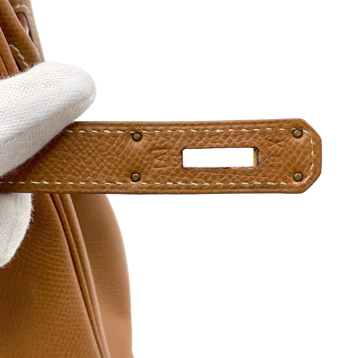 HERMES BIRKIN 30 GOLD COUCHEVEL HAND BAG □A GHW 90265893