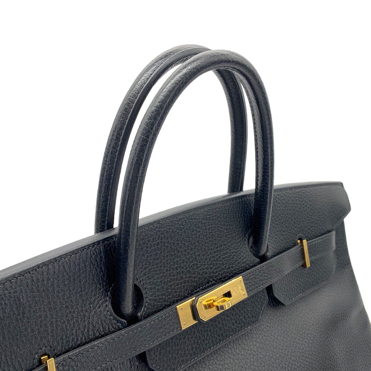 HERMES BIRKIN 40 BLACK ARDENNES HAND BAG 〇Y GHW 90265895