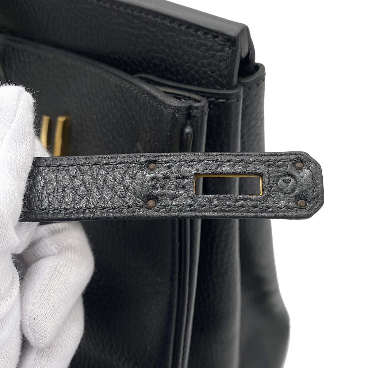 HERMES BIRKIN 40 BLACK ARDENNES HAND BAG 〇Y GHW 90265895