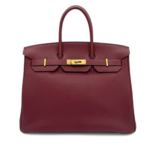 HERMES BIRKIN 35 ROUGE H TOGO HAND BAG □I GHW 90265896
