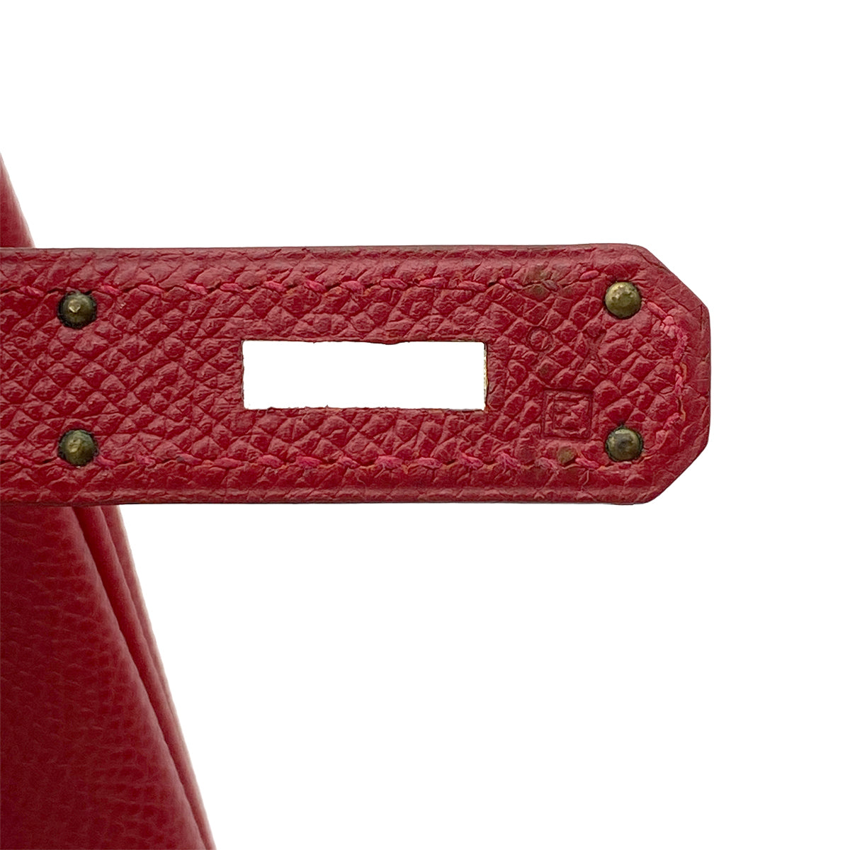 HERMES BIRKIN 30 ROUGE VIF COUCHEVEL HAND BAG □E GHW 90265897