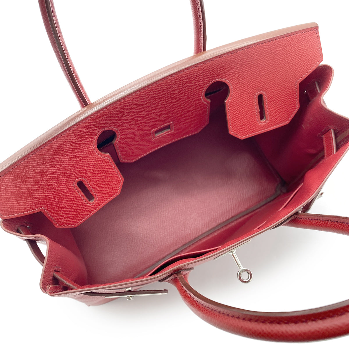 HERMES BIRKIN 30 ROUGE GARANCE EPSOM HAND BAG □K SHW 90265901