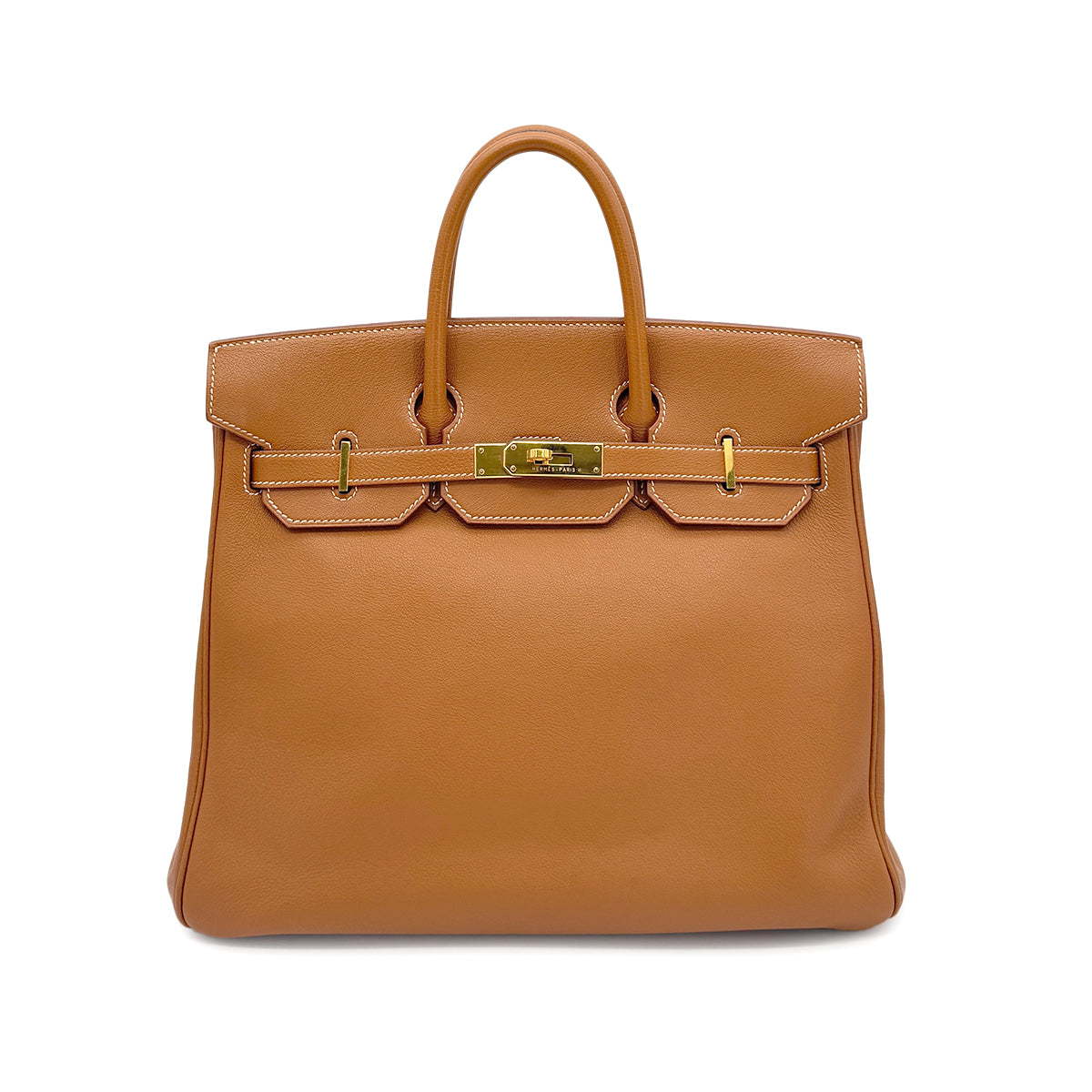 HERMES HAUT A COURROIES 32 GOLD TOGO HAND BAG □F GHW  90265904