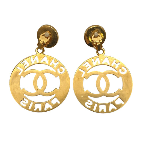 CHANEL VINTAGE EARRINGS COCOMARK LOGO FAKEPEARL SWING ACCESSORY 90265933 - PURPOSE