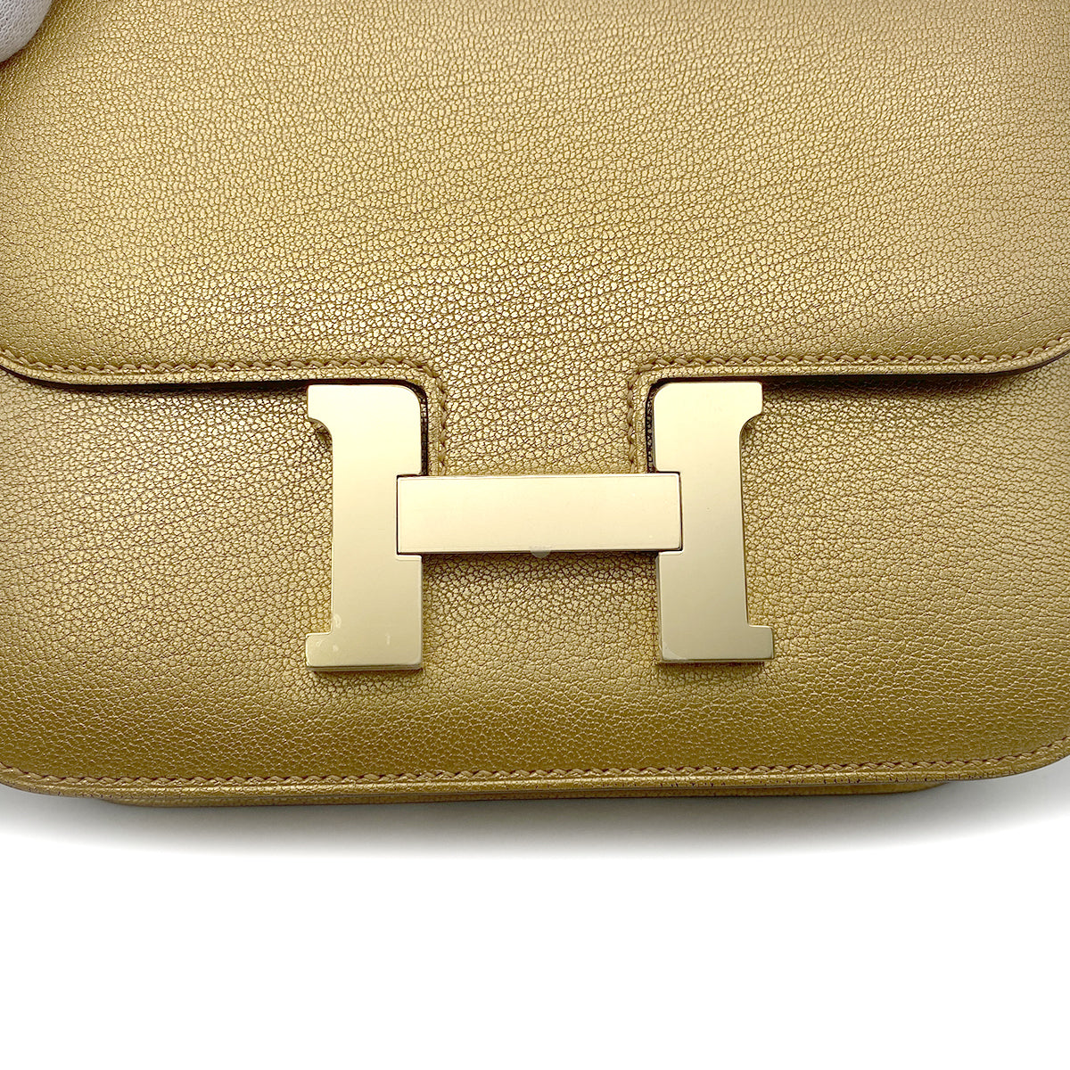HERMES MINI CONSTANCE 18 MIROIR NEW DORE CHEVRE CHAMKILA SHOULDER BAG B GHW 90266133