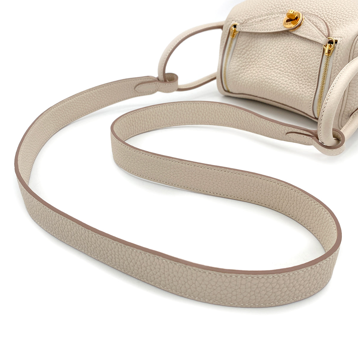 HERMES LINDY MINI 20 CRAIE TAURILLON CLEMENCE SHOULDER BAG Z GHW 90266134