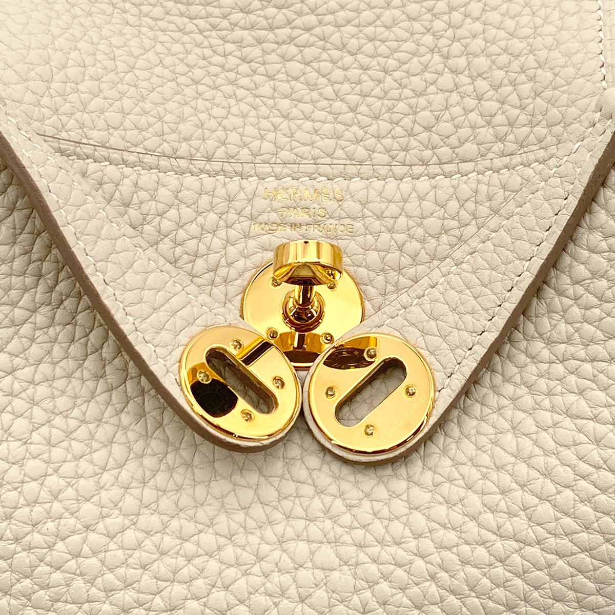 HERMES LINDY MINI 20 CRAIE TAURILLON CLEMENCE SHOULDER BAG Z GHW 90266134