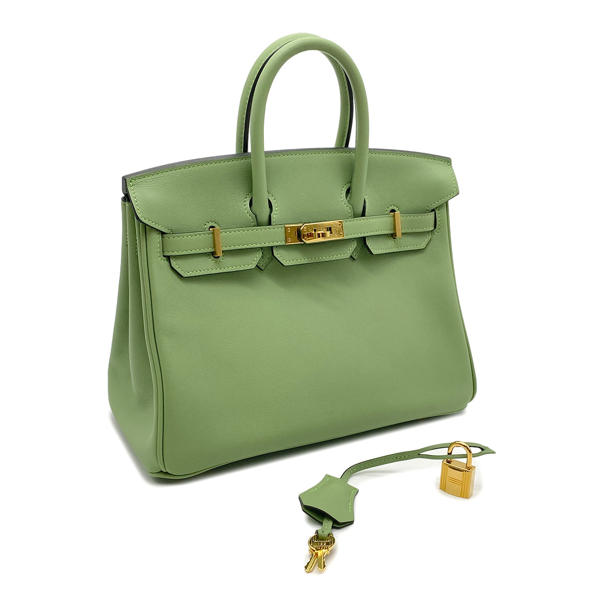 HERMES BIRKIN 25 VERT CRIQUET SWIFT HAND BAG Y GHW 90266138