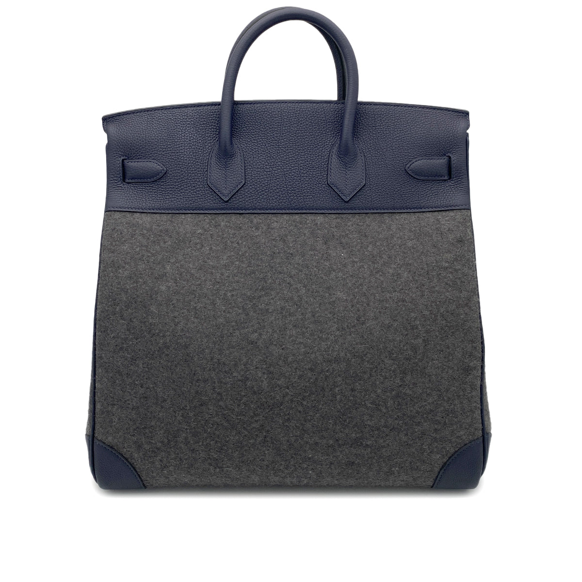 HERMES HAUT A COURROIES 40 TODOO BLEU NUIT GRIS MOYEN TOGO FEUTRE HAND BAG A 90266139