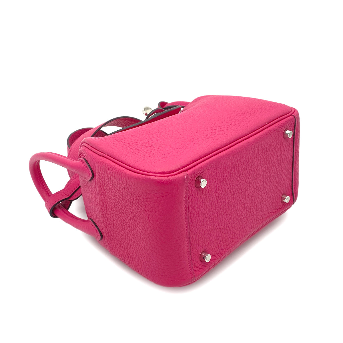 HERMES LINDY MINI 20 FRAMBOISE TAURILLON CLEMENCE SHOULDER BAG Z SHW 90266143