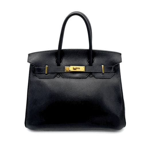 HERMES BIRKIN 30 BLACK VEAU GULLIVER HAND BAG □J GHW 90266147