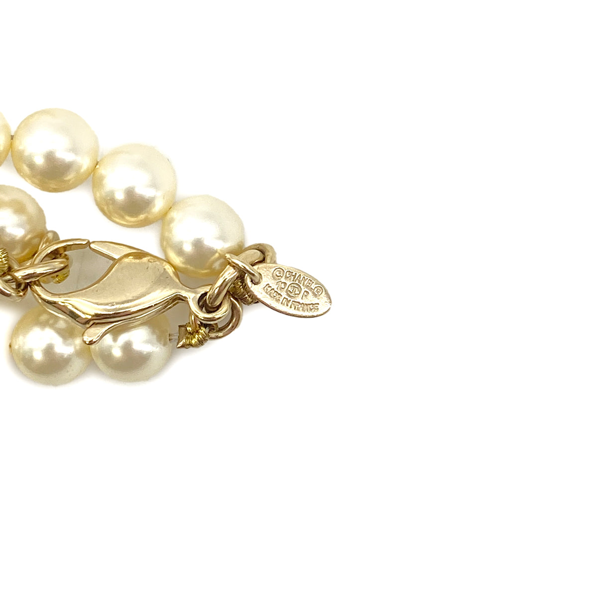 CHANEL NECKLACE COCOMARK FAUX PEARL ACCESSORY 10P 90266150