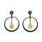 CHANEL VINTAGE EARRINGS COCOMARK HOOP PERFUME ACCESSORY 94C 90266152 - PURPOSE