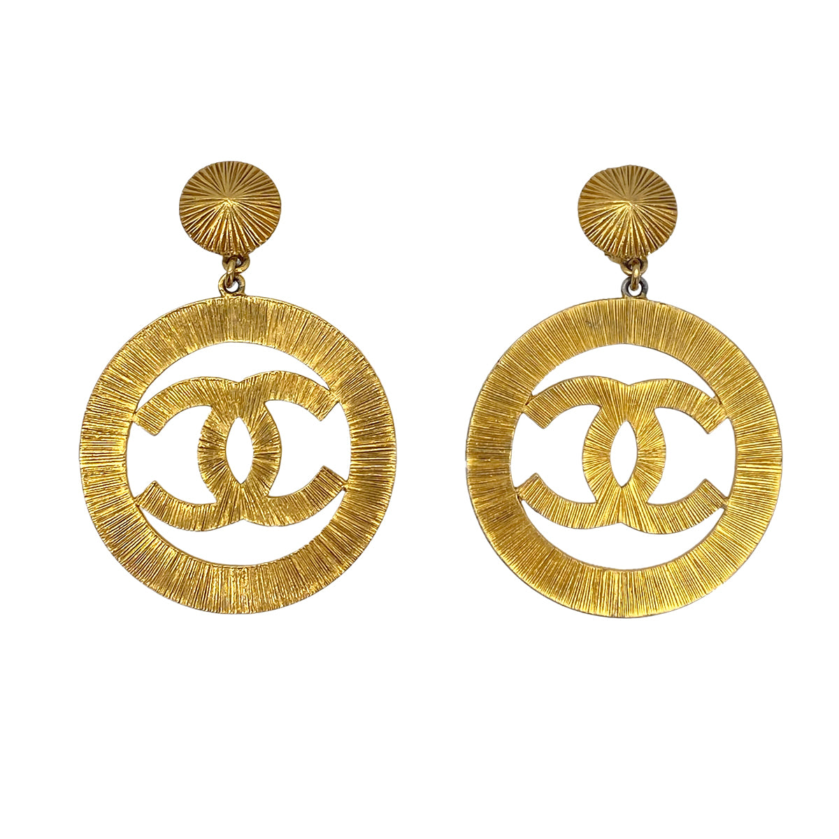CHANEL VINTAGE EARRINGS COCOMARK SWING ACCESSORY 93A 90266153