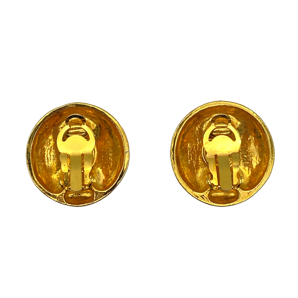 CHANEL VINTAGE EARRINGS MADEMOISELLE GOLD ACCESSORY 90266159