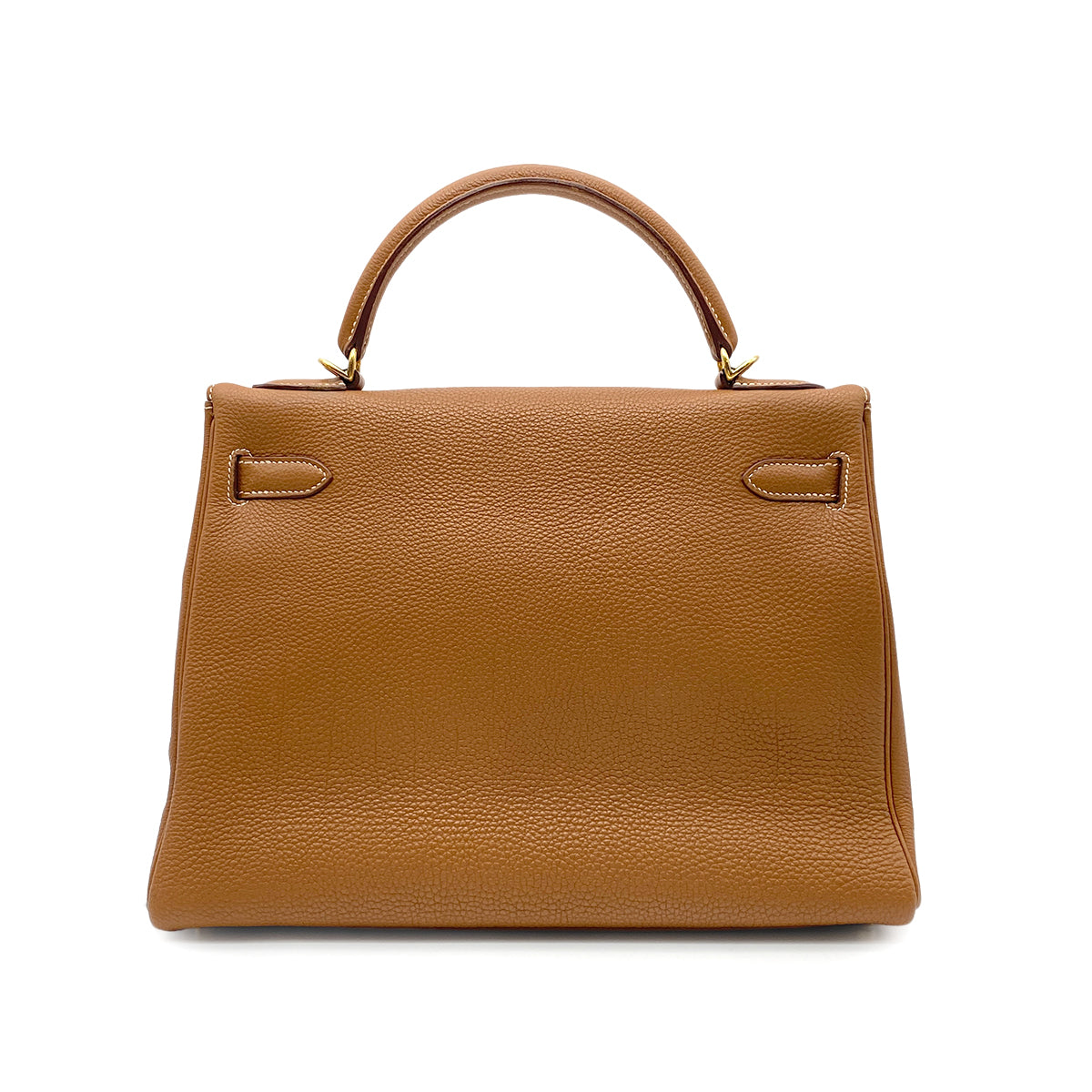 HERMES KELLY 32 RETOURNE GOLD TOGO HAND SHOULDER BAG □G GHW 90266237