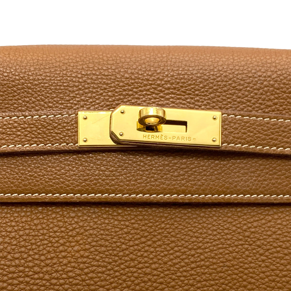 HERMES KELLY 32 RETOURNE GOLD TOGO HAND SHOULDER BAG □G GHW 90266237