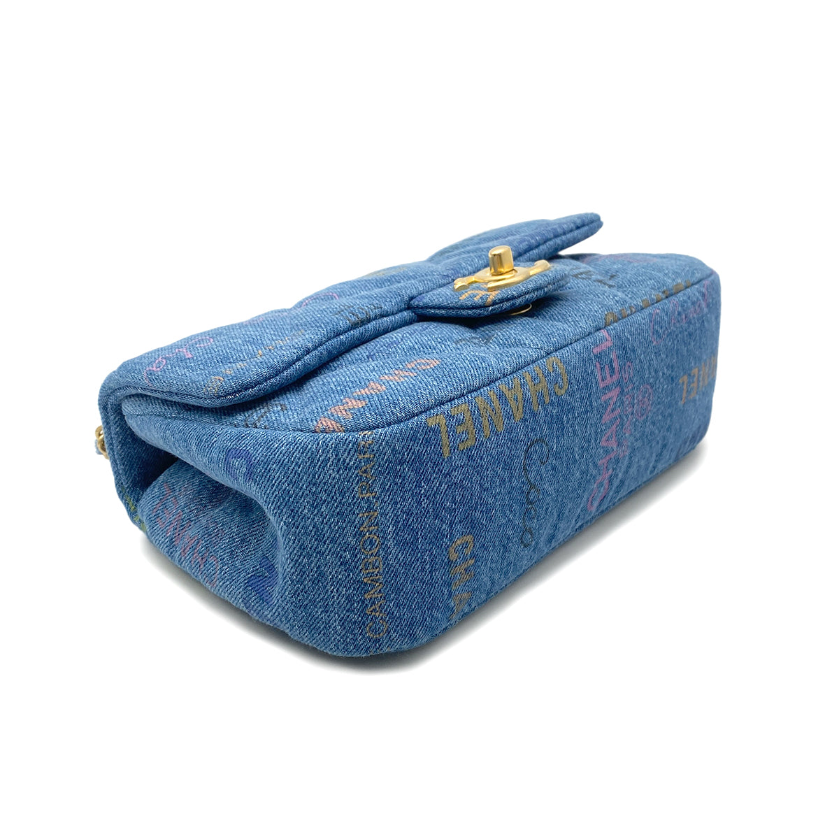 CHANEL MATELASSE CHAIN SHOULDER BAG BLUE DENIM 90266241
